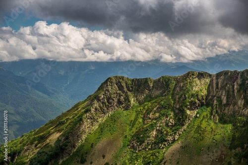 highlands with beautiful clouds