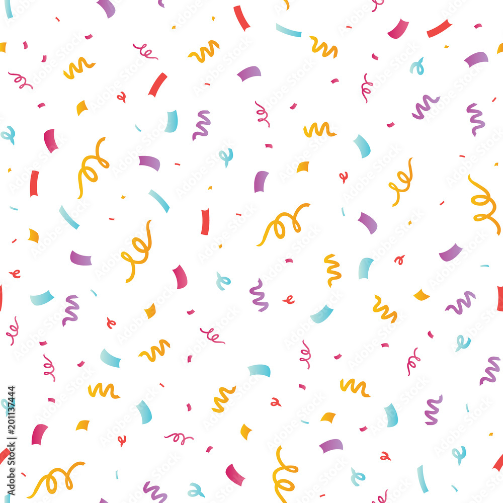 Fun confetti seamless repeat pattern. Great for a birthday party or an  event celebration invitation or decor. Surface pattern design. Stock Vector  | Adobe Stock