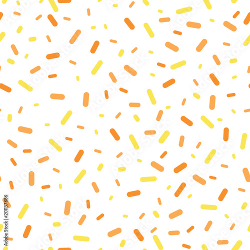 Golden confetti on white seamless repeat pattern. Great for a birthday party ...