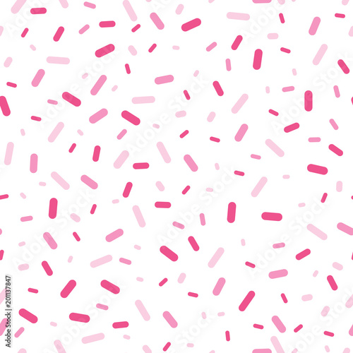 Pink confetti sprinkles seamless pattern. Great for a birthday party or an event celebration invitation or decor. Surface pattern design.