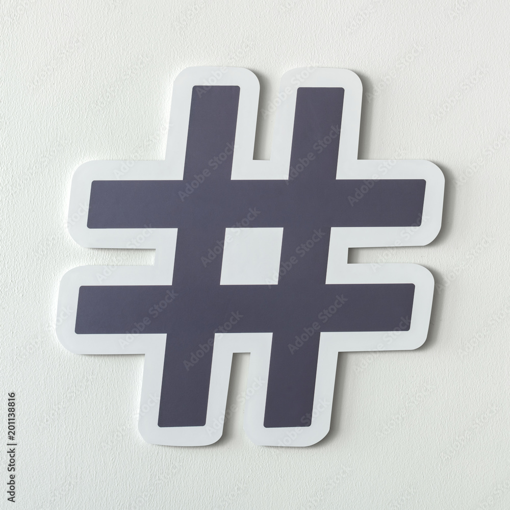 Obraz premium Hashtag digital media feed icon