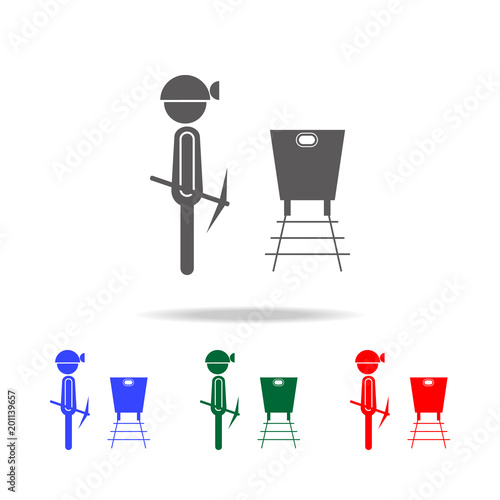 Coal miner icon. Elements of people profession in multi colored icons. Premium quality graphic design icon. Simple icon for websites, web design, mobile app, info graphics