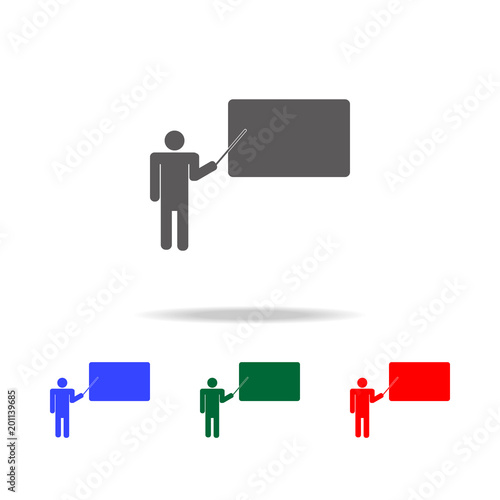 Teacher icon. Elements of people profession in multi colored icons. Premium quality graphic design icon. Simple icon for websites, web design, mobile app, info graphics © gunayaliyeva