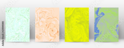 Abstract cover. Modern design template. Admirable suminagashi marble. Minimalistic hipster flyer design. Attractive trendy abstract cover. Vector illustration.
