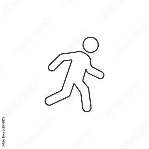 Running man icon. Simple element illustration. Running man symbol design template. Can be used for web and mobile
