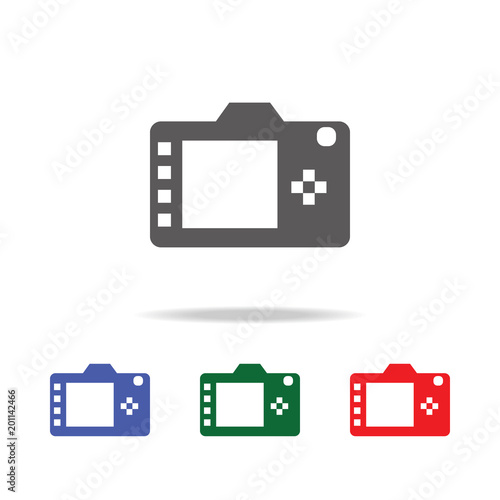 Digital photo camera back display icon. Elements of photo camera in multi colored icons. Premium quality graphic design icon. Simple icon for websites, web design, mobile app