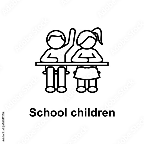 pupils icon. Element of school icon for mobile concept and web apps. Thin line icon for website design and development, app development. Premium icon