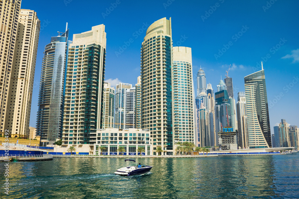 Fototapeta premium Yacht Club in Dubai Marina. UAE. November 16, 2012