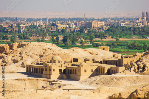 View of the Luxor from the temple of Queen Hatshepsut photo