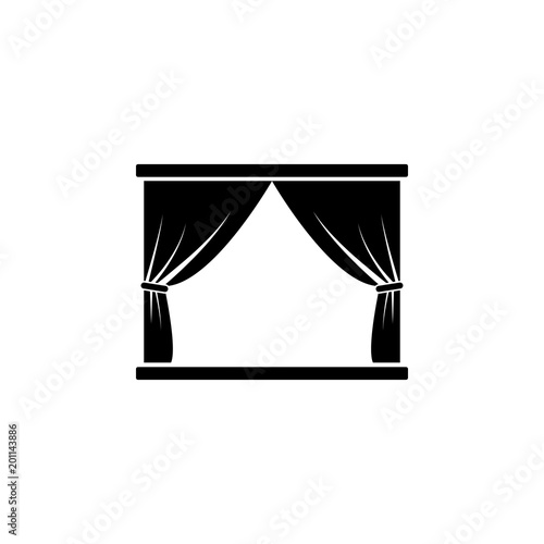 scene and curtains icon. Element of theater and art illustration. Premium quality graphic design icon. Signs and symbols collection icon for websites, web design, mobile app