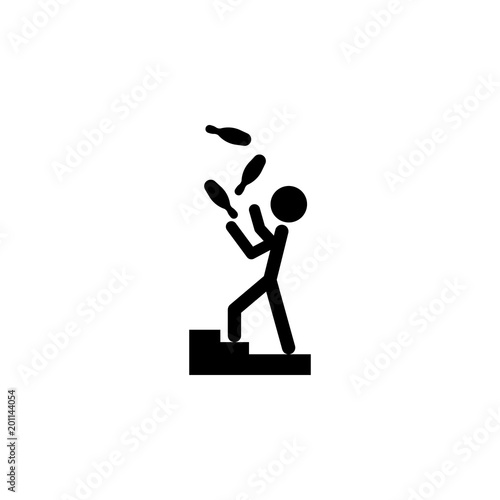 juggler icon. Element of theater and art illustration. Premium quality graphic design icon. Signs and symbols collection icon for websites, web design, mobile app