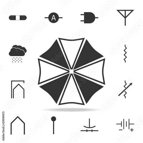 Umbrella on top icon. Detailed set of web icons. Premium quality graphic design. One of the collection icons for websites, web design, mobile app photo