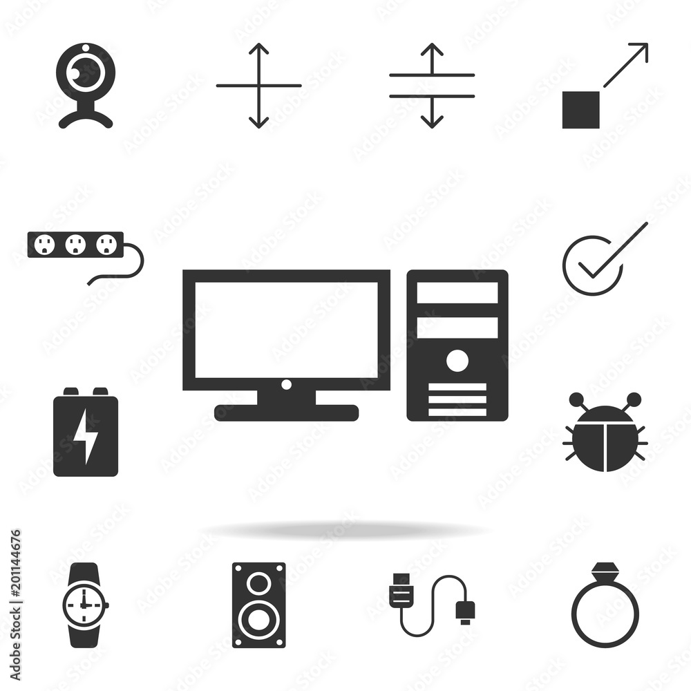 Fototapeta premium PC Icon. Detailed set of web icons. Premium quality graphic design. One of the collection icons for websites, web design, mobile app