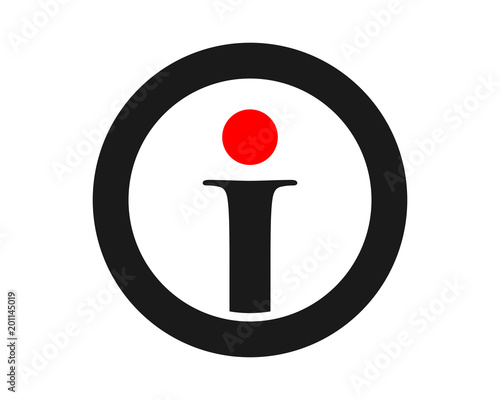 black circle initial letter typography typeset alphabet font image vector icon