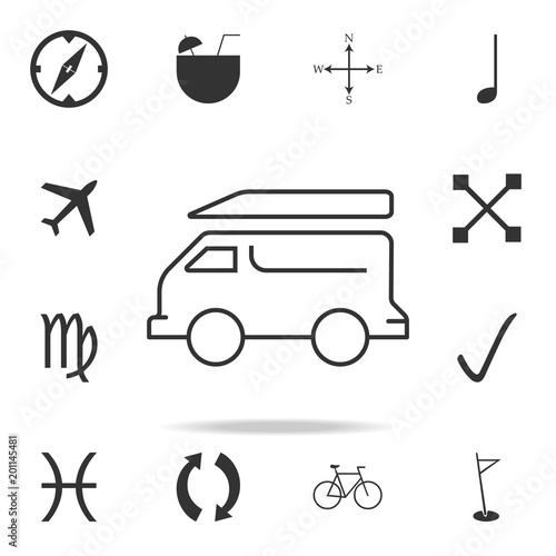 Minivan icon. Detailed set of web icons. Premium quality graphic design. One of the collection icons for websites, web design, mobile app photo