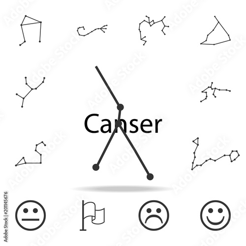 constellation and part of zodiacal system canser icon. Detailed set of web icons. Premium quality graphic design. One of the collection icons for websites, web design, mobile app