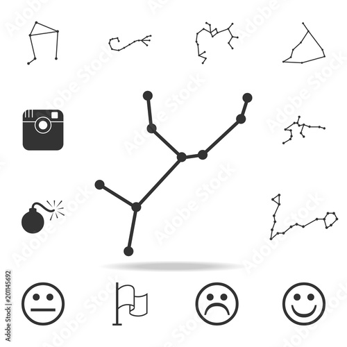 constellation and part of zodiacal system canser Virgo icon. Detailed set of web icons. Premium quality graphic design. One of the collection icons for websites, web design