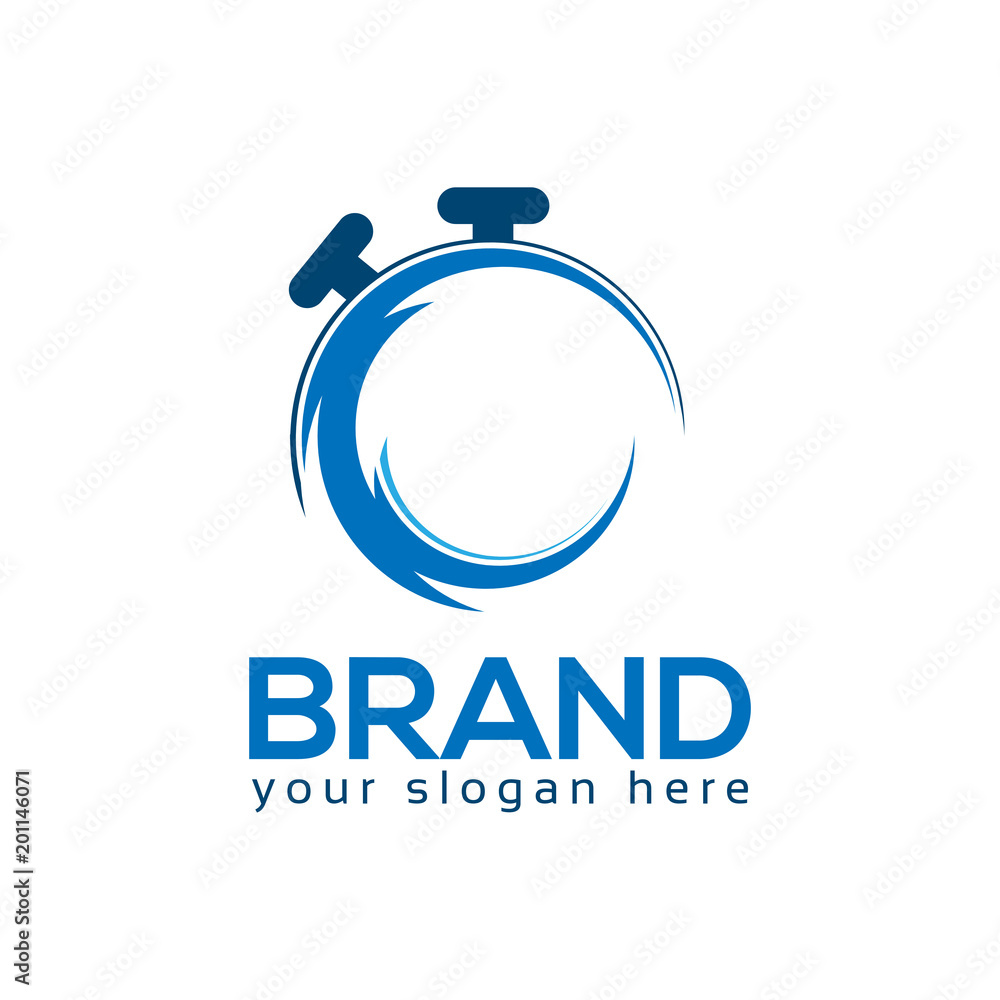 Stopwatch logo template, flat design Stopwatch logo template, flat design