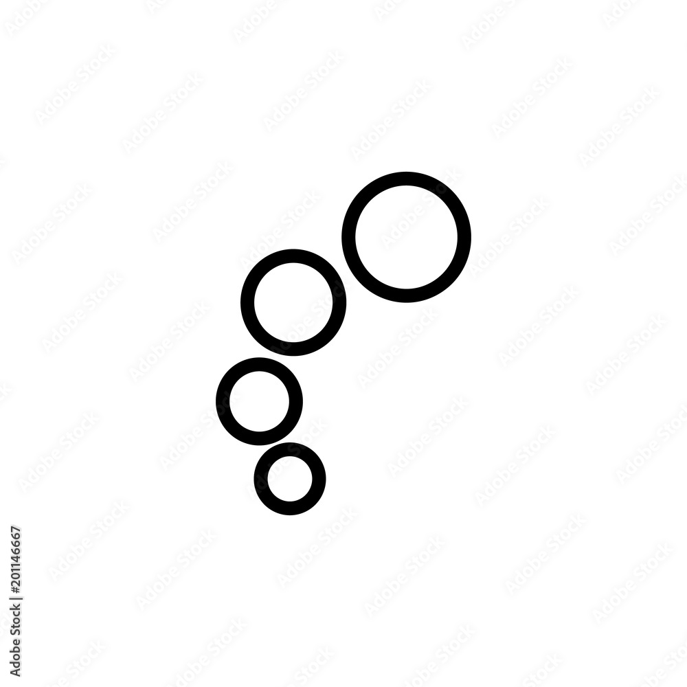 bubbles icon. Element of minimalistic icons for mobile concept and web apps. Thin line icon for website design and development, app development - obrazy, fototapety, plakaty 