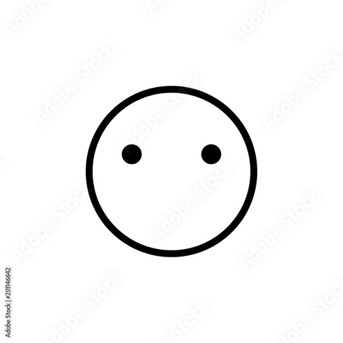 emote indifference icon. Element of minimalistic icons for mobile concept and web apps. Thin line icon for website design and development, app development