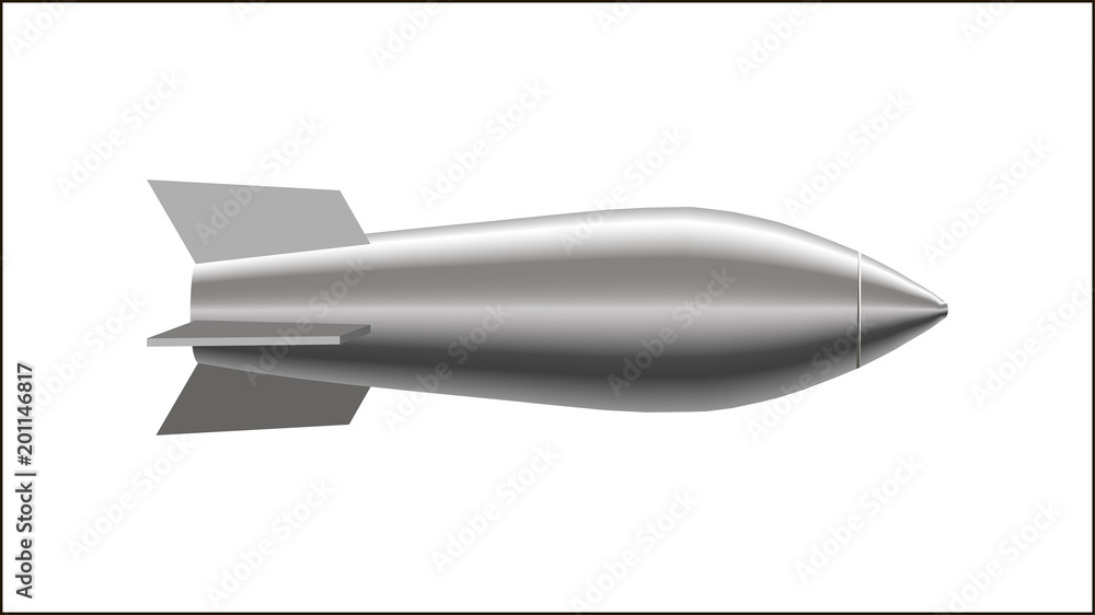 Fototapeta premium realistic stylized air bomb