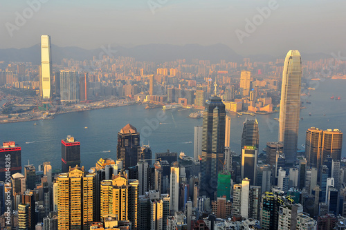 Hong Kong Cityscape at Sunset  © karinkamon
