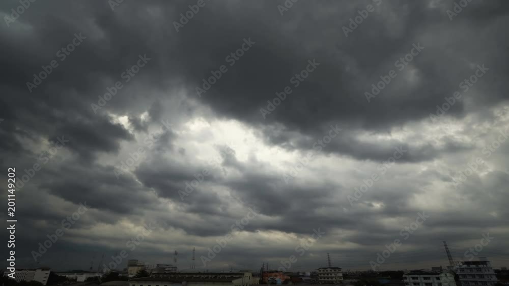 Storm clouds passing over city skyline
Storm clouds passing over city skyline