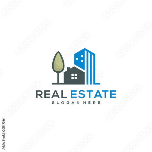 real estate logo template vector illustration