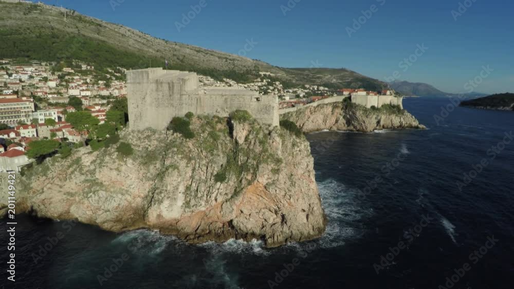 Aerial view of Fort Lovrijenac Aerial view of Fort Lovrijenac