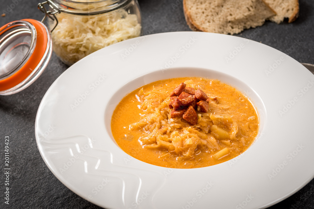 sauerkraut soup with cabbage sauerkraut soup with cabbage