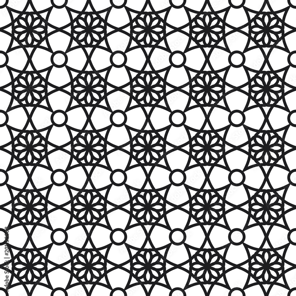 Background with seamless pattern in islamic style