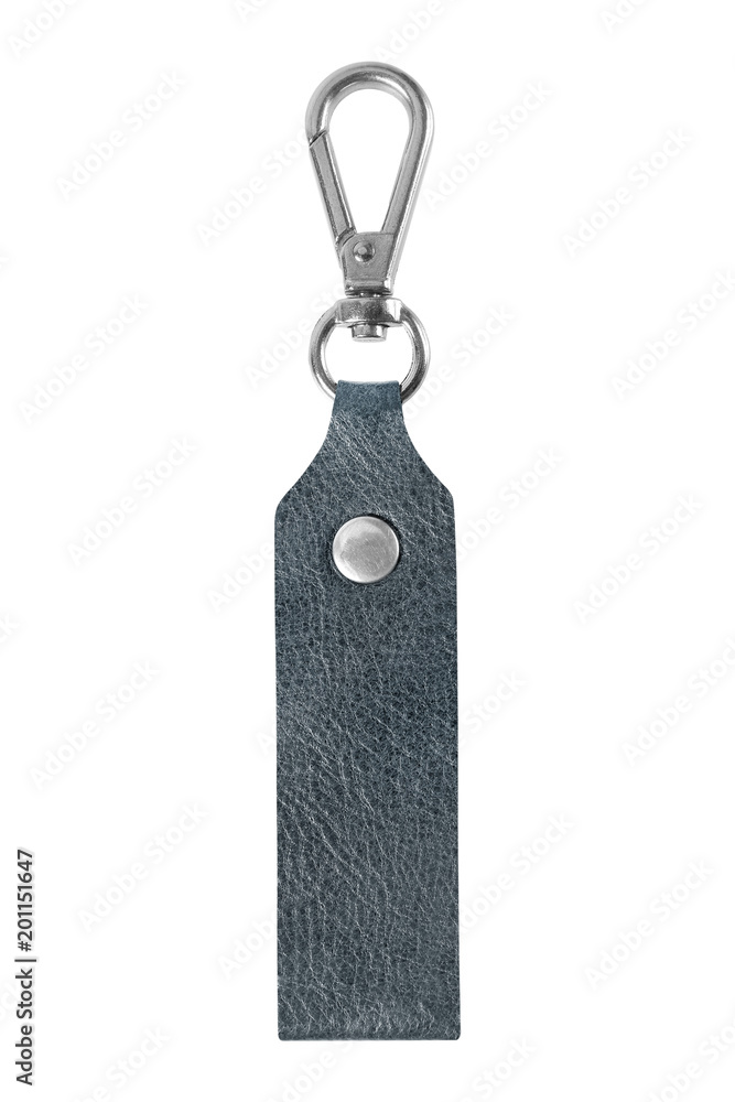 Leather key chain isolated on white background. Leather key chain isolated on white background.