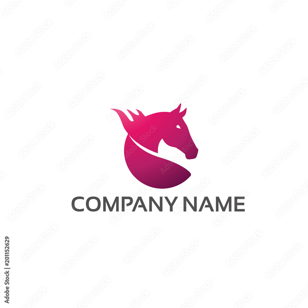 Obraz premium s horse logo template