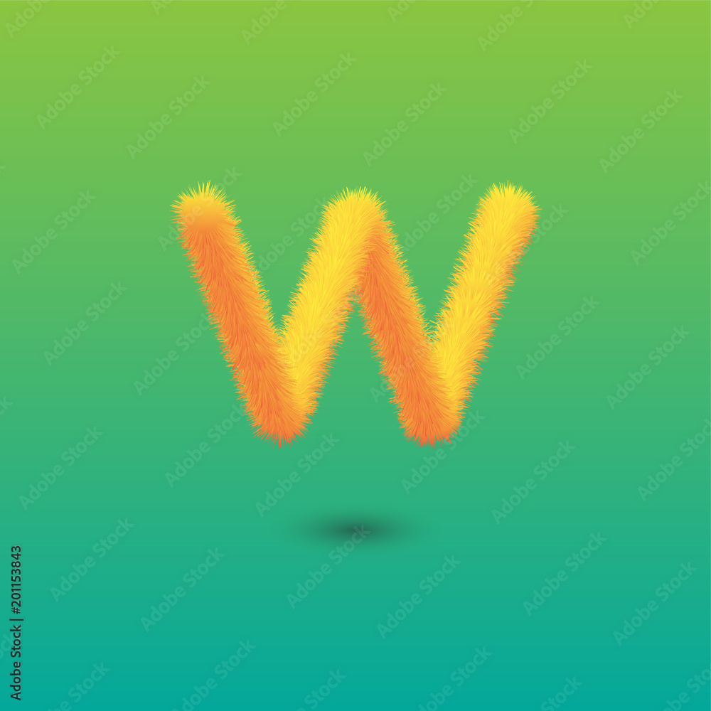 Fototapeta premium Vector abstract letter W logo template