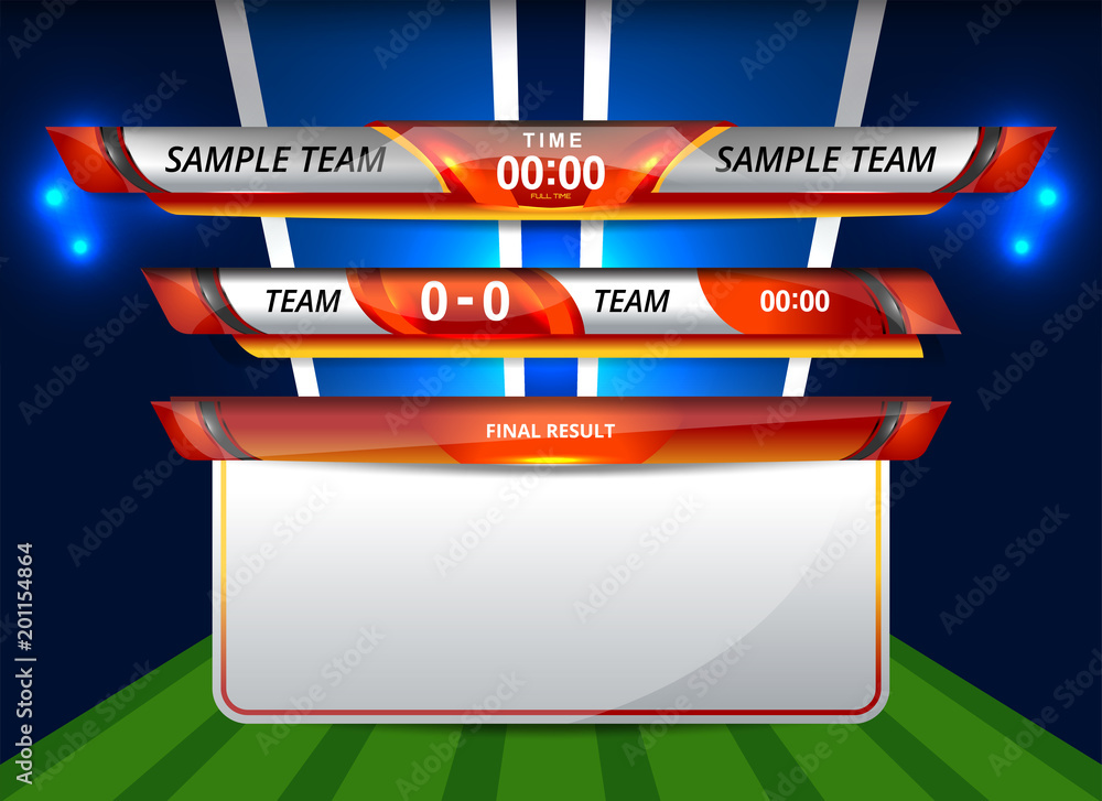 Premium Vector  Scoreboard and lower thirds