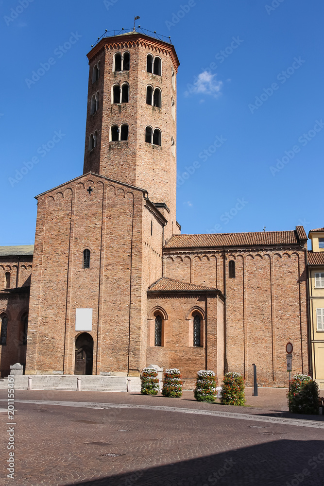 Tower of Sant Antonino Basilica in Piacenza, Italy