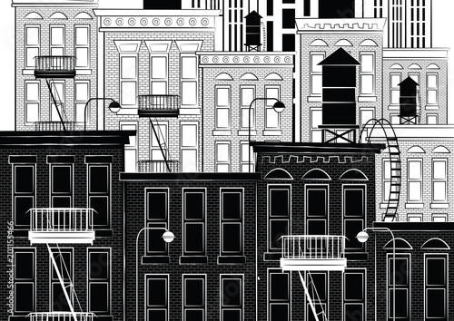 Photography Vector illustration of a sketch of new york