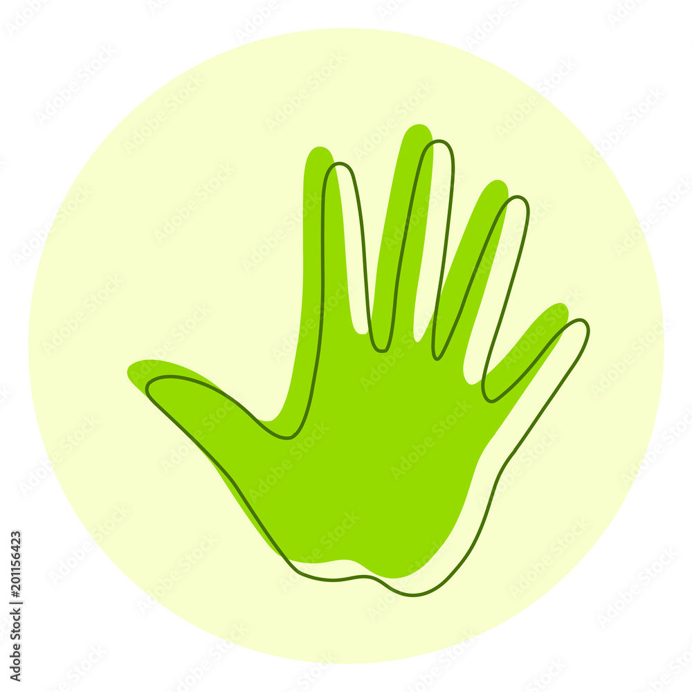 Hand circle web icon on isolation background. Hand drawn doodle Hand circle web icon on isolation background. Hand drawn doodle