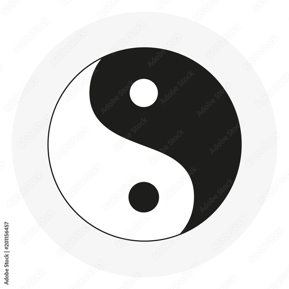 Yin and Yang circle web icon on isolation background Yin and Yang circle web icon on isolation background