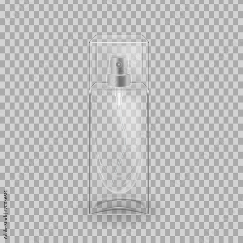 Realistic mock-up, template of flacon spray for freshness, lotion.