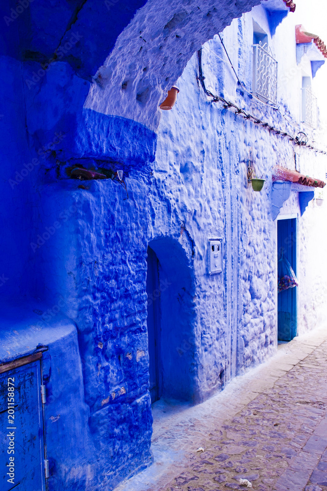Walking Around Old Medina, Chefchaouen, Blue City of northwest Morocco