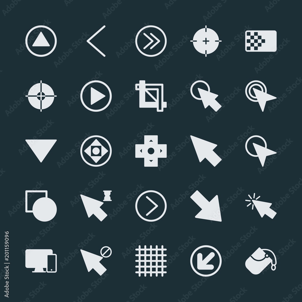 Modern Simple Set of arrows, cursors, design Vector fill Icons. ..Contains such Icons as arrow, gridline, laptop, background, left, left and more on dark background. Fully Editable. Pixel Perfect. Modern Simple Set of arrows, cursors, design Vector fill Icons. ..Contains such Icons as arrow, gridline, laptop, background, left, left and more on dark background. Fully Editable. Pixel Perfect.