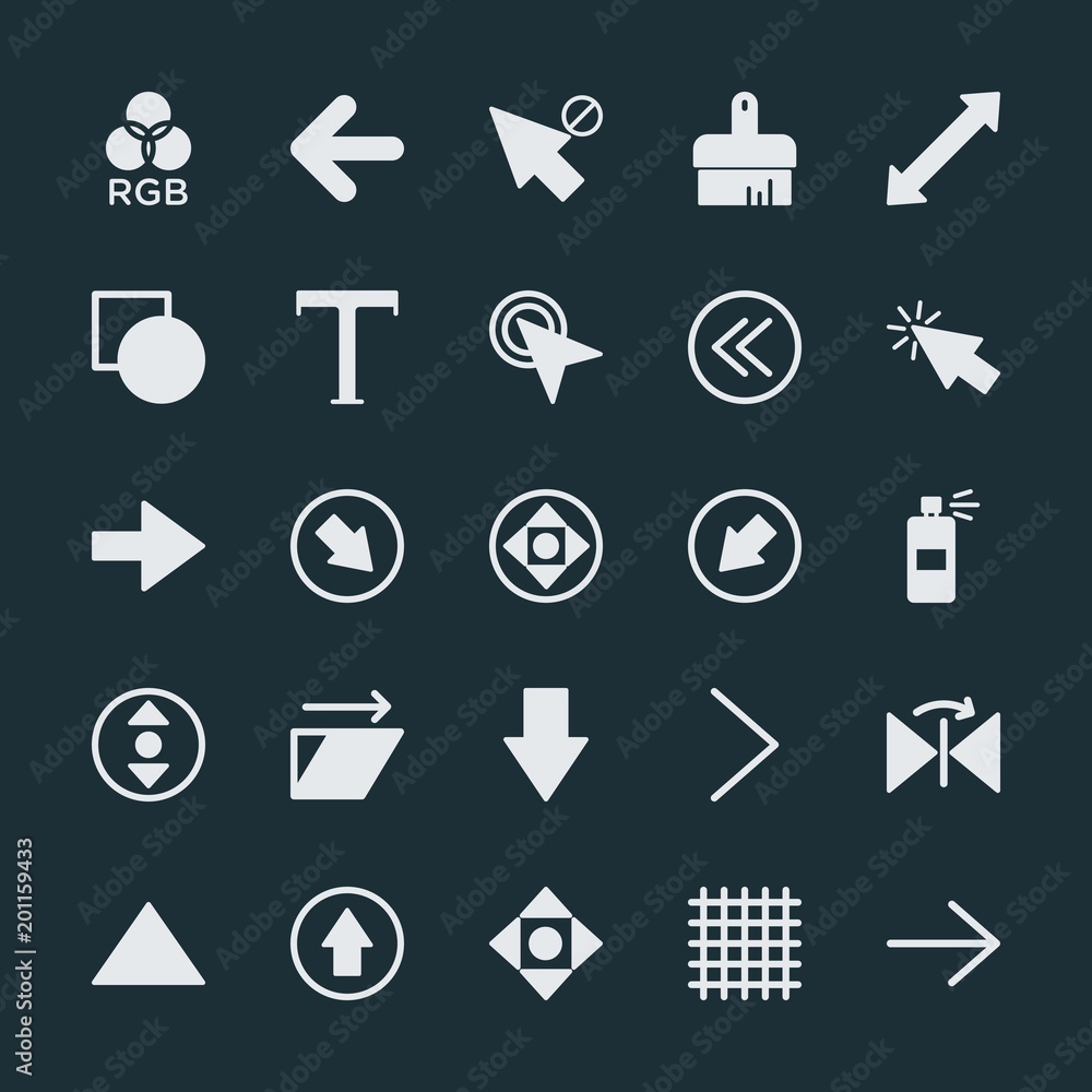 Modern Simple Set of arrows, cursors, design Vector fill Icons. ..Contains such Icons as icon, click, spectrum, gridline, click, web and more on dark background. Fully Editable. Pixel Perfect. Modern Simple Set of arrows, cursors, design Vector fill Icons. ..Contains such Icons as icon, click, spectrum, gridline, click, web and more on dark background. Fully Editable. Pixel Perfect.