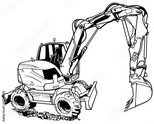 Excavator Machine in Work -...
