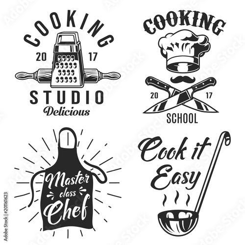 Set of cooking emblem