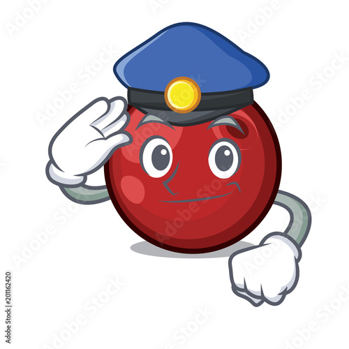 Police cranberry character cartoon style