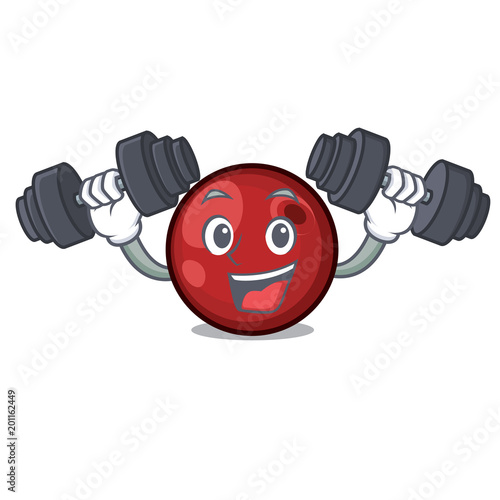 Fitness cranberry character cartoon style