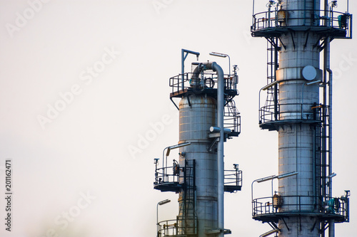 Industrial zone. Plant oil and gas refinery industry. © Pataradon