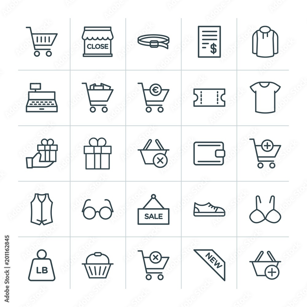 Modern Simple Set of clothes, shopping Vector outline Icons. ..Contains such Icons as symbol, diagonal, shop, gift, fashion, trolley, bra and more on white background. Fully Editable. Pixel Perfect Modern Simple Set of clothes, shopping Vector outline Icons. ..Contains such Icons as symbol, diagonal, shop, gift, fashion, trolley, bra and more on white background. Fully Editable. Pixel Perfect
