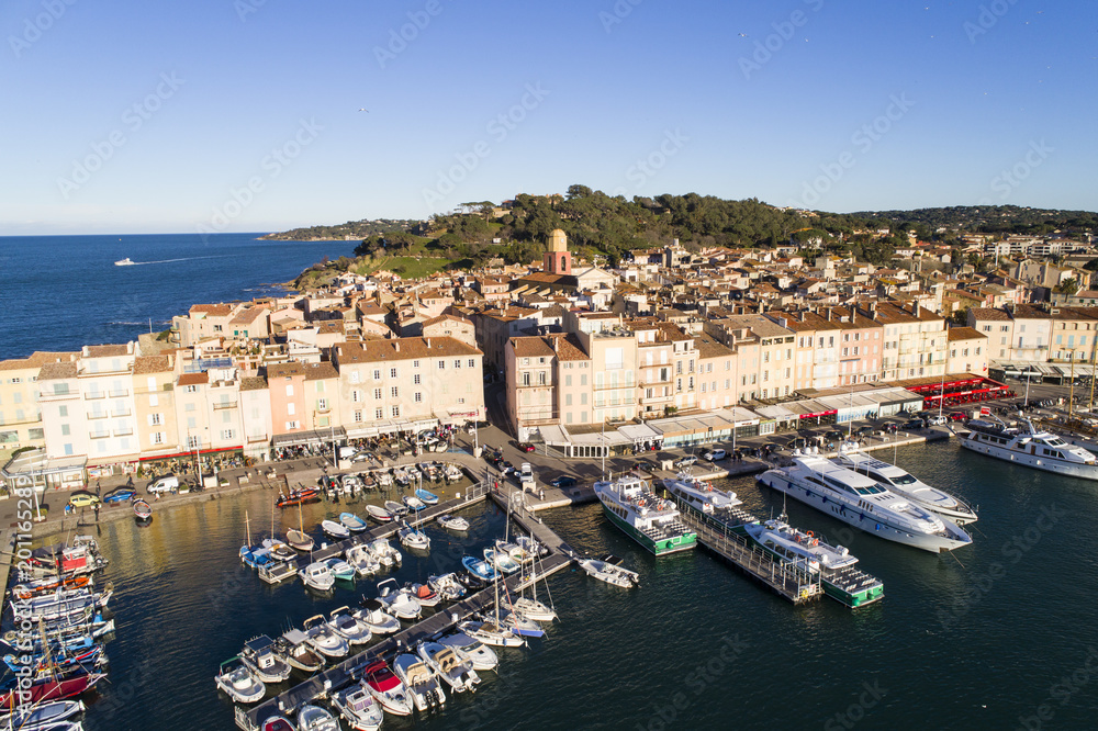 France, Aerial view of St Tropez,